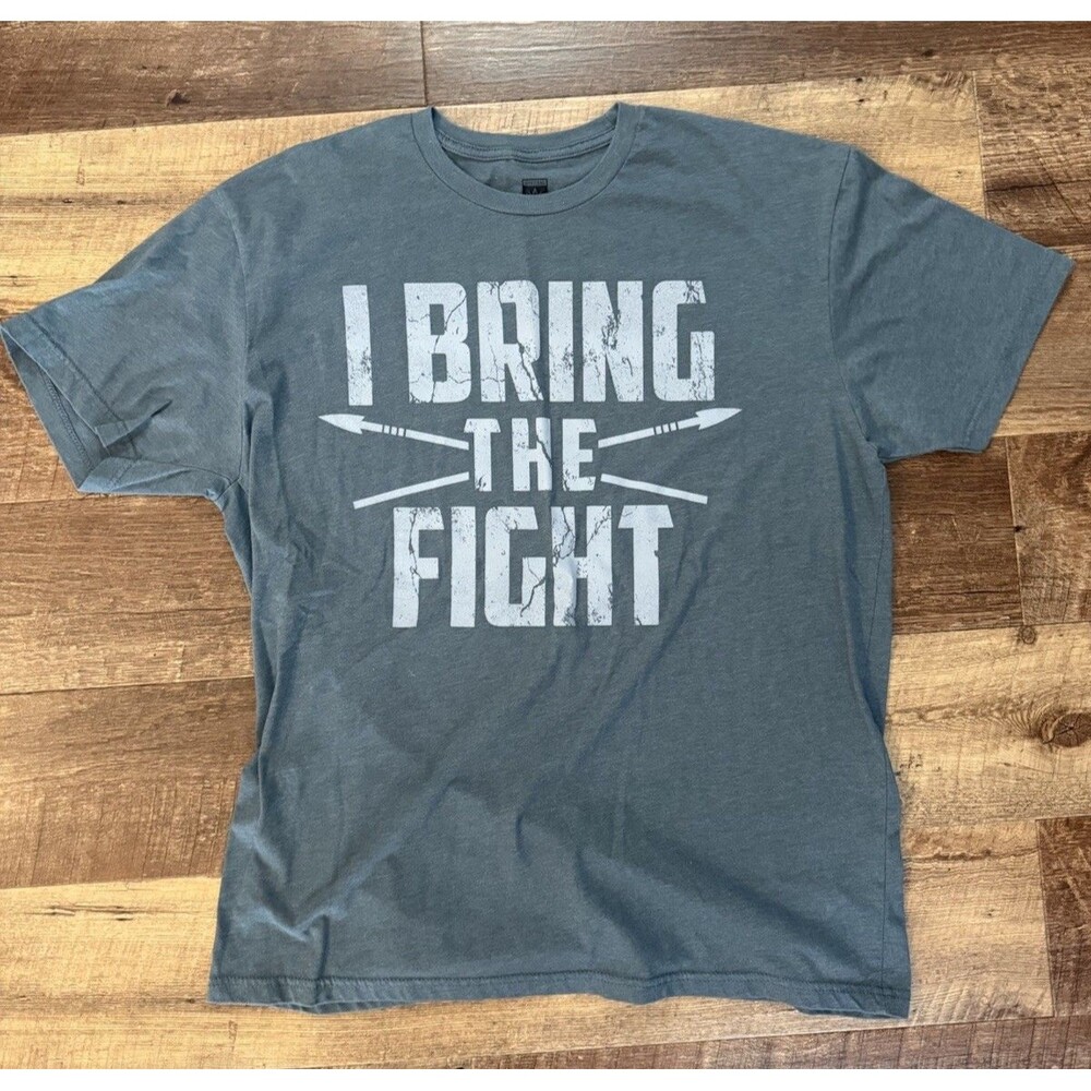 WWE Roman Reigns “I Bring The Fight”  T-Shirt Men’s Sz XL Blue Gray OTC
